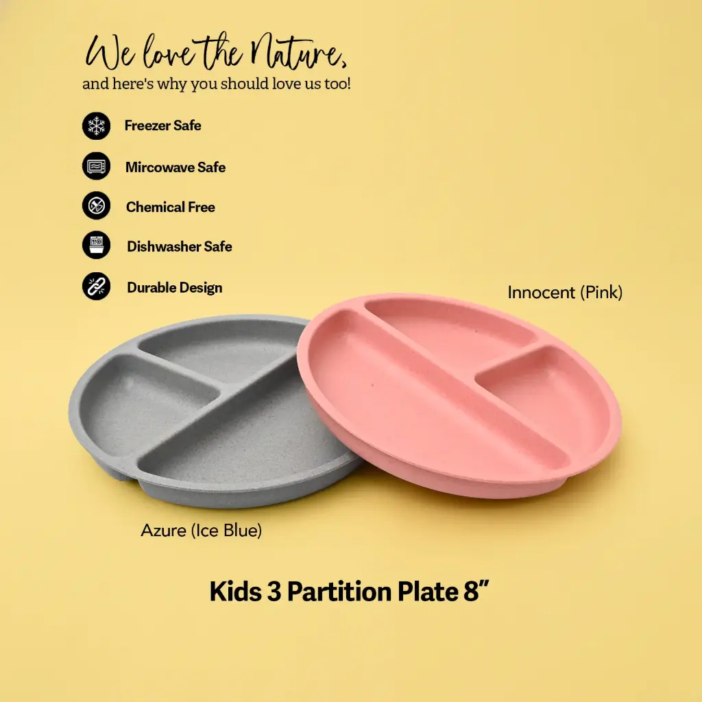 Kids 3 Partition Plate 8" (Innocent)