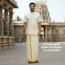 Golden Zari Dhothi
